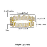 Hip Hop CZ Stones Teeth Grillz Caps Iced Out Micro Pave Grills