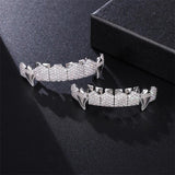 Hip Hop CZ Stones Teeth Grillz Caps Iced Out Micro Pave Grills