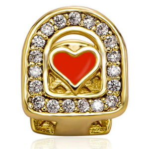Red Heart Teeth Grillz Unisex Hip Hop Dental Grills Party Jewelry