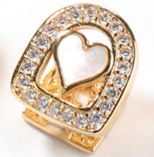Single Heart Teeth Grillz For Unisex Hip Hop Dental Grills