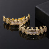 Hip Hop Iced Out CZ Baguette Stones Teeth Grillz Caps for Men Women