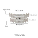 Hip Hop Iced Out CZ Baguette Stones Teeth Grillz Caps for Men Women