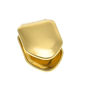 Golden Dental Grill Party Accessory Bottom Cross Tooth Grill Cap