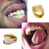 Golden Dental Grill Party Accessory Bottom Cross Tooth Grill Cap