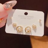 Delicate Women Stud Earring Sets S925 Silver Needle Piercing Earrings