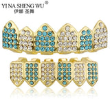 Sky Crystal Teeth Grillz Zircon Hip Hop Dental Grills Piercing Halloween Gift