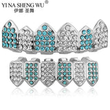 Sky Crystal Teeth Grillz Zircon Hip Hop Dental Grills Piercing Halloween Gift