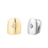 Hip Hop Iced CapsTeeth Grillz Plated Cubic Zircon Micro Pave Grills