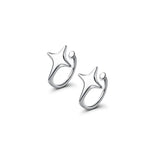 925 Silver Star Ear Clip Earrings Minimalist No Piercing Teen Party Ear Cuff