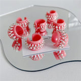Resin Teeth Brackets Rings for Women Men Open Lover Rings