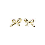 925 Silver Bow Piercing Earrings for Women Sweet Wedding Banquet Jewelry