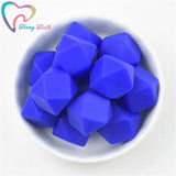 10 PCS Royal Silicone Hexagon Beads 14-17 MM DIY Jewelry Making Infants Teething