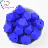 10 PCS Royal Silicone Hexagon Beads 14-17 MM DIY Jewelry Making Infants Teething
