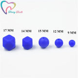10 PCS Royal Silicone Hexagon Beads 14-17 MM DIY Jewelry Making Infants Teething