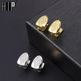 Hip Hop Iced Bling Teeth Grillz Micro Pave Top & Bottom Grills
