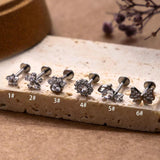 G23 Titanium Body Piercing Jewelry with Zircon Inset for Women