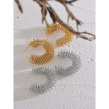 Stainless Steel C Shape Geometric Earrings for Women