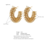 Stainless Steel C Shape Geometric Earrings for Women