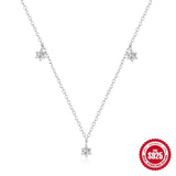 925 Silver Pearl Bead Necklace Women Engagement Jewelry Gift