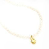 925 Sterling Silver Pearl Choker Necklace for Women