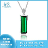 WEGERSTI Emerald Necklace for Women Rose Wedding Anniversary