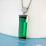 WEGERSTI Emerald Necklace for Women Rose Wedding Anniversary