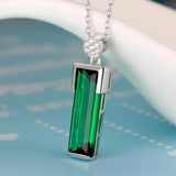 WEGERSTI Emerald Necklace for Women Rose Wedding Anniversary