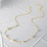 925 Silver Pearl Necklace Women Sexy Jewelry Collier Perle Summer Beach