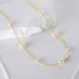 925 Silver Pearl Necklace Women Sexy Jewelry Collier Perle Summer Beach