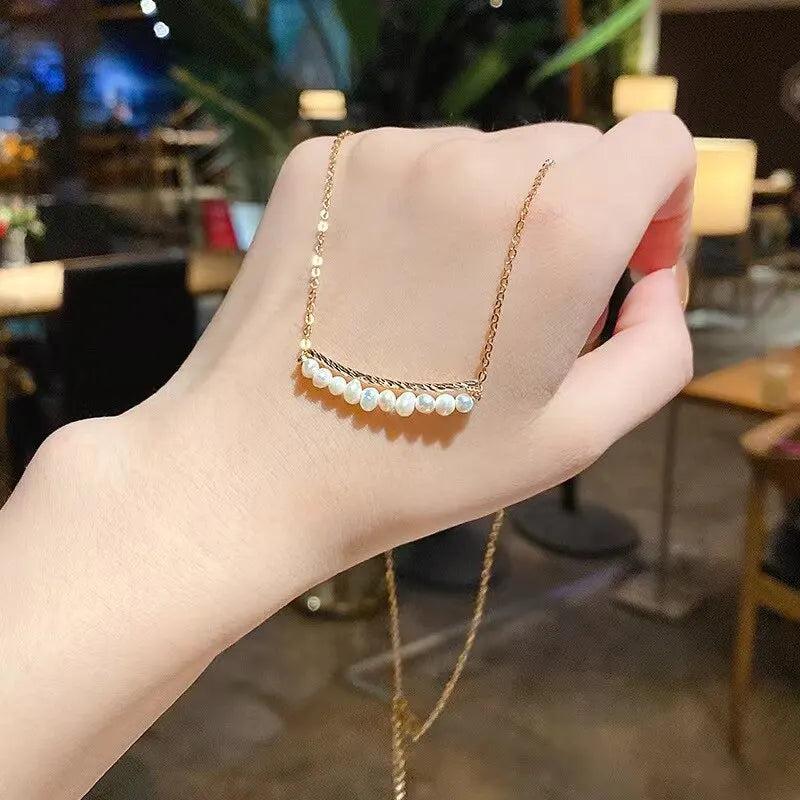 Light Natural Pearl 925 Silver Lady Single Article Necklace