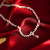Baroque Zircon Pearl Necklace For Women