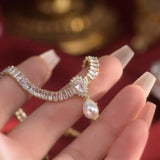 Baroque Zircon Pearl Necklace For Women