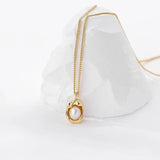 QINHONG Sterling Silver 925 Pearl Pendant Necklace for Women