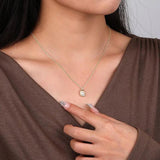 QINHONG Sterling Silver 925 Pearl Pendant Necklace for Women