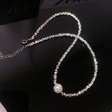925 Silver Pearl Necklace Women Jewelry Wedding Party Gift