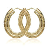Punk Wide Chain Hoop Earrings Statement Brincos Jewelry