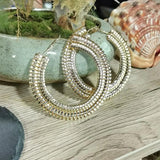 Punk Wide Chain Hoop Earrings Statement Brincos Jewelry
