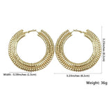 Punk Wide Chain Hoop Earrings Statement Brincos Jewelry