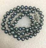 Gorgeous AAA 8-9mm Natural Tahitian Green Baroque Pearl Necklace