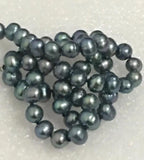 Gorgeous AAA 8-9mm Natural Tahitian Green Baroque Pearl Necklace