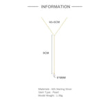 925 Silver Pearl Clavicle Necklace Charms Chokers Wedding Jewelry