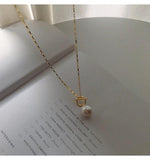 Baroque Freshwater Pearl Necklace 14K Gold Filled Pendant