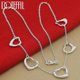 Heart Pendant Necklace 925 Silver for Women