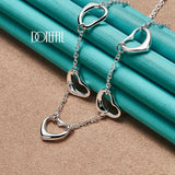 Heart Pendant Necklace 925 Silver for Women