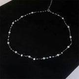 925 Silver Pearl Choker Necklace Romantic Jewelry Gift
