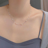 925 Silver Pearl Choker Necklace Romantic Jewelry Gift