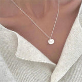 925 Silver Shell Pearl Pendant Necklace for Girls Gothic Engagement