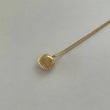 925 Silver Shell Pearl Pendant Necklace for Girls Gothic Engagement