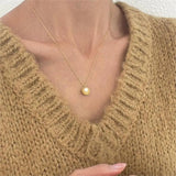 925 Silver Shell Pearl Pendant Necklace for Girls Gothic Engagement