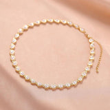 Women's Love Pearl Necklace Hollow Heart Jewelry Gift